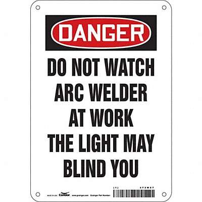 Safety Sign 10 inx7 in Polyethylene