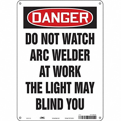Safety Sign 14 in x 10 in Polyethylene