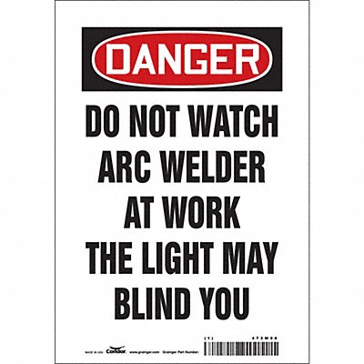 Safety Sign 10 inx7 in Vinyl