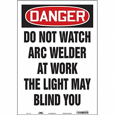 Safety Sign 20 in x 14 in Vinyl