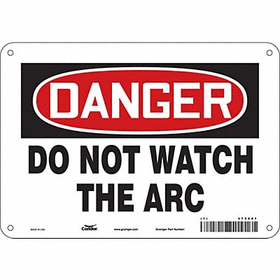 Safety Sign 7 in x 10 in Aluminum