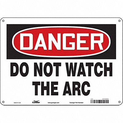 Safety Sign 10 inx14 in Aluminum