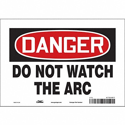 Safety Sign 7 in x 10 in Vinyl