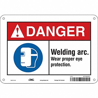 Safety Sign 7 in x 10 in Aluminum