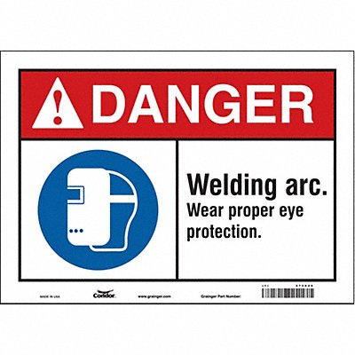 Safety Sign 10 in x 14 in Vinyl