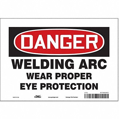 Safety Sign 7 inx10 in Vinyl