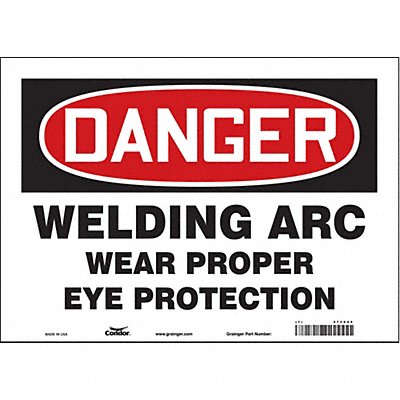 Safety Sign 10 in x 14 in Vinyl
