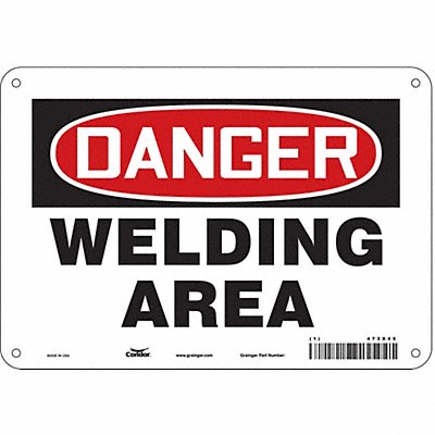Safety Sign 7 in x 10 in Aluminum