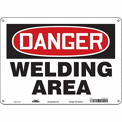 Safety Sign 10 inx14 in Aluminum