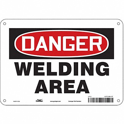 Safety Sign 7 inx10 in Polyethylene