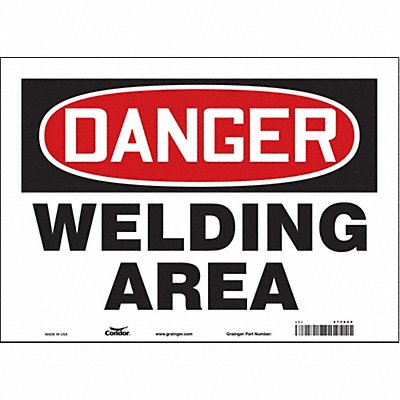 Safety Sign 10 inx14 in Vinyl