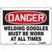 Safety Sign 10 in x 14 in Aluminum
