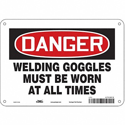 Safety Sign 7 inx10 in Polyethylene