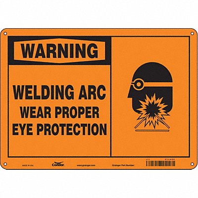 Safety Sign 10 in x 14 in Polyethylene