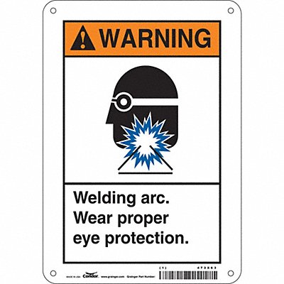 Safety Sign 10 in x 7 in Aluminum