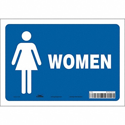 Restroom Sign 10 W 7 H 0.004 Thick