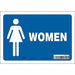 Restroom Sign 10 W 7 H 0.004 Thick
