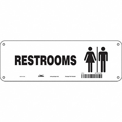 Safety Sign 4 in x 12 in Polyethylene