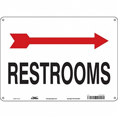 Safety Sign 10 in x 14 in Polyethylene