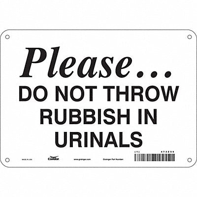 Safety Sign 7 in x 10 in Polyethylene