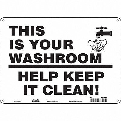Safety Sign 10 in x 14 in Aluminum