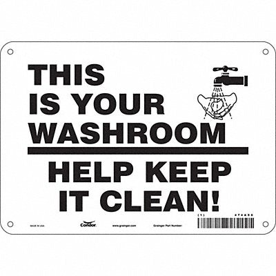 Safety Sign 7 in x 10 in Polyethylene
