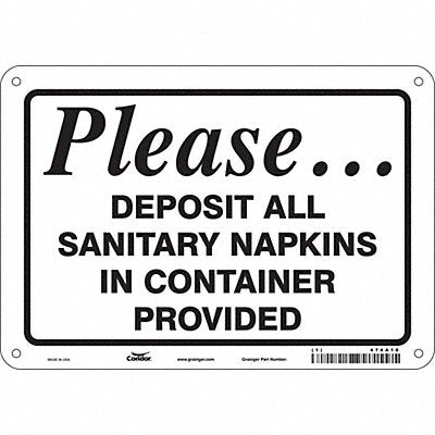 Safety Sign 7 in x 10 in Aluminum