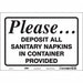 Safety Sign 7 in x 10 in Vinyl