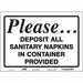 Safety Sign 10 in x 14 in Vinyl