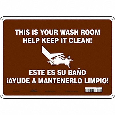 Safety Sign 10 in x 14 in Aluminum