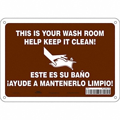 Safety Sign 7 in x 10 in Polyethylene
