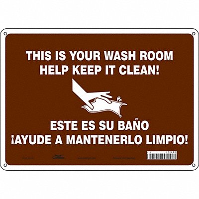 Safety Sign 10 in x 14 in Polyethylene