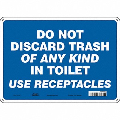 Safety Sign 10 in x 14 in Aluminum