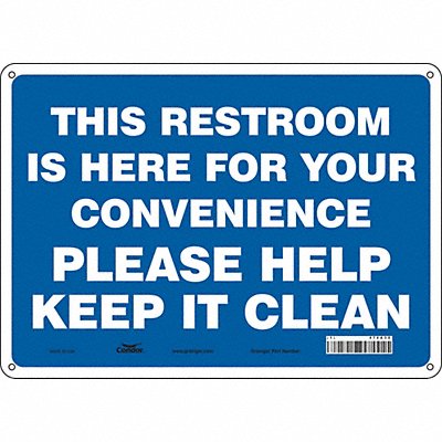 Safety Sign 10 in x 14 in Aluminum
