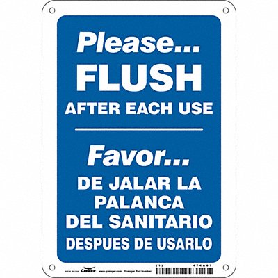 Safety Sign 10 in x 7 in Polyethylene