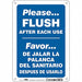Safety Sign 10 in x 7 in Polyethylene