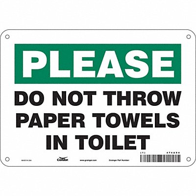 Safety Sign 7 in x 10 in Aluminum