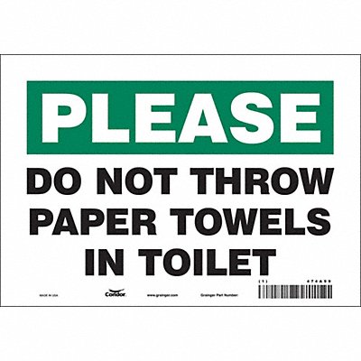 Safety Sign 7 in x 10 in Vinyl