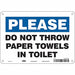 Safety Sign 7 in x 10 in Vinyl
