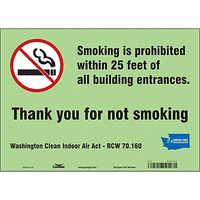 Safety Sign 10 inx14 in Vinyl