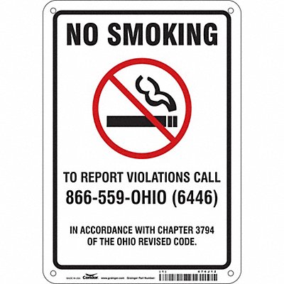 Safety Sign 10 inx7 in Aluminum