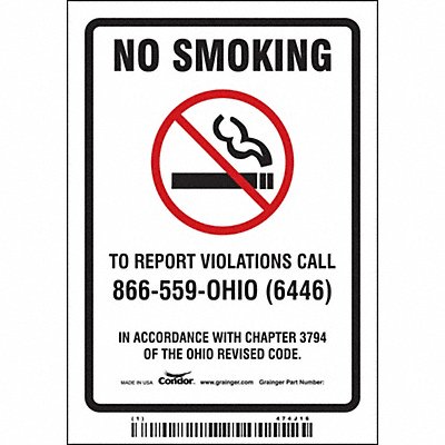 Safety Sign 5 inx3 1/2 in Vinyl