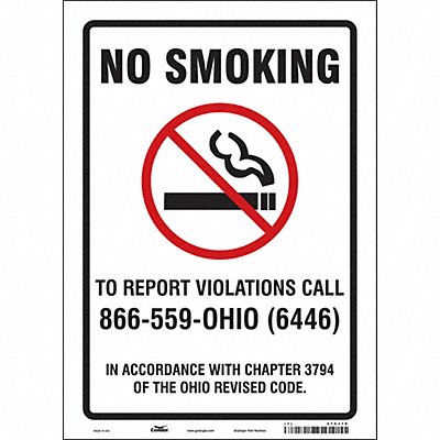 Safety Sign 14 in x 10 in Vinyl