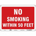 Safety Sign 10 inx14 in Polyethylene
