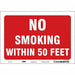Safety Sign 7 inx10 in Vinyl