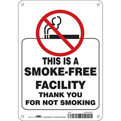 Safety Sign 10 in x 7 in Aluminum