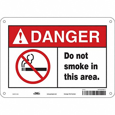 Safety Sign 7 in x 10 in Aluminum
