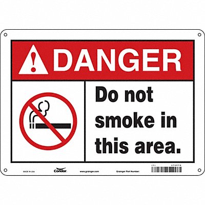 Safety Sign 10 in x 14 in Polyethylene