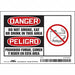 Safety Sign 3.5in x 5in Vinyl PK5