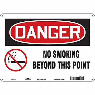 Safety Sign 10 in x 14 in Polyethylene